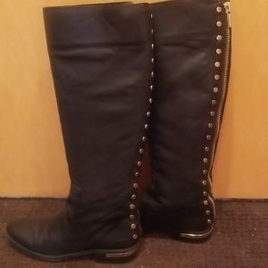 VINCE CAMUTO Parshell Studded Tall Leather Boots